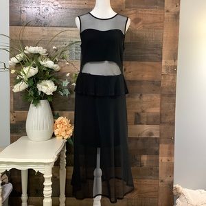 🍃🌸 Gianni Bini Black Evening Dress Size Large NWT
